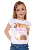 Tricou fete cu inscriptii, alb NDZ8194 - Magazin online - Boutique